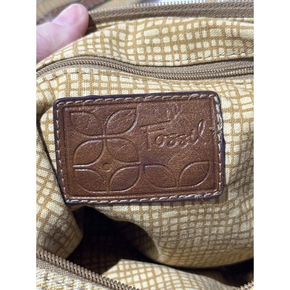 Fossil pocketbook,‎ brown, denim material - Picture 8 of 16